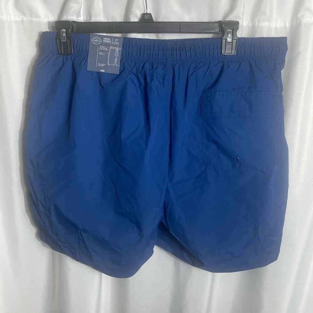 St. John Bay Men's Size XL Royal Blue Drawstring & Pockets Swim Shorts NWT